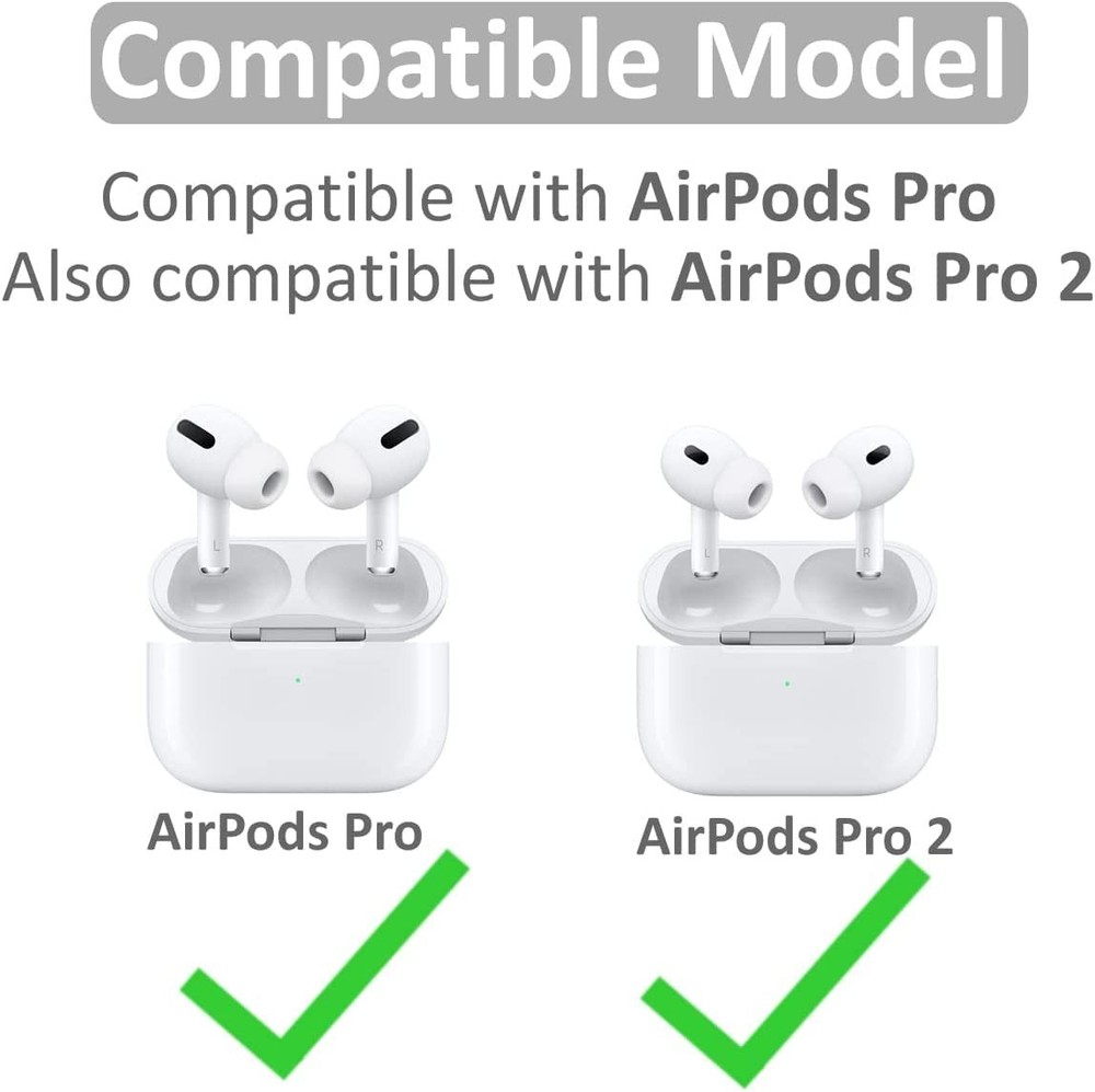 8 Sets Large Size Ear Tips Replacement for AirPods Pro 2nd / 1st Large, white