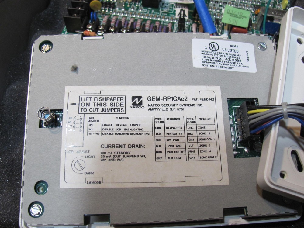 NAPCO GEMINI P816 LOT