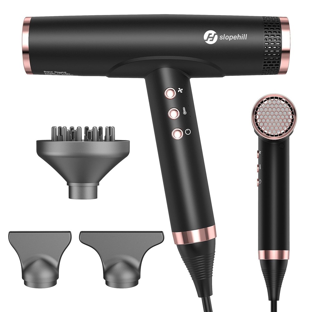 slopehill Professional Ionic Hair Dryer with Diffuser - Lightweight, Compact,...