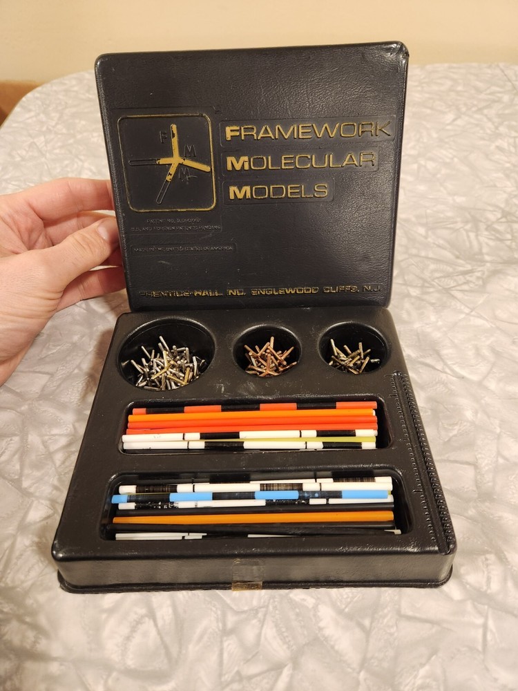 Vintage 1980 Prentice Hall Framework Molecular Models Kit Chemistry Science