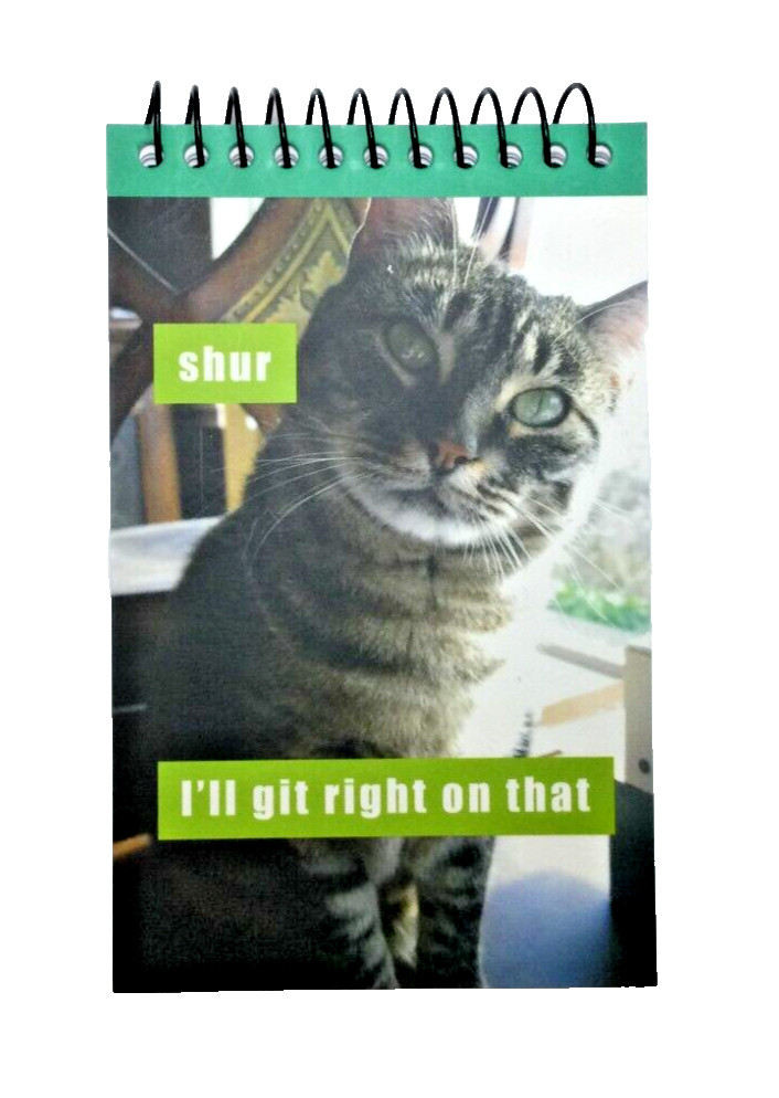 Cat themed Spiral Note Pad - 3.75" x 6" - 75 sheets