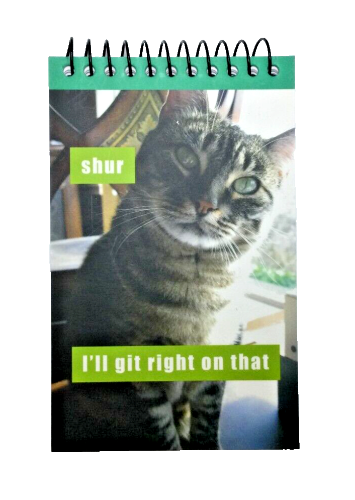 Cat themed Spiral Note Pad - 3.75" x 6" - 75 sheets