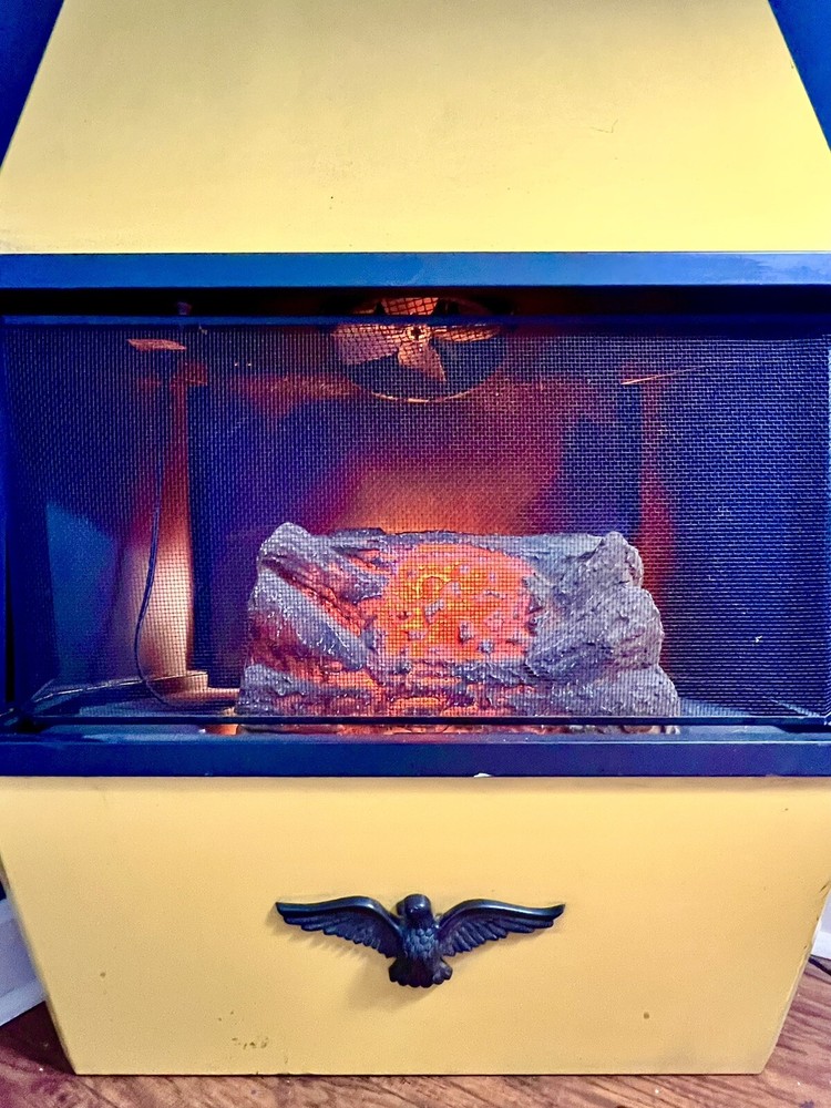 Mid-Century Electric Fireplace