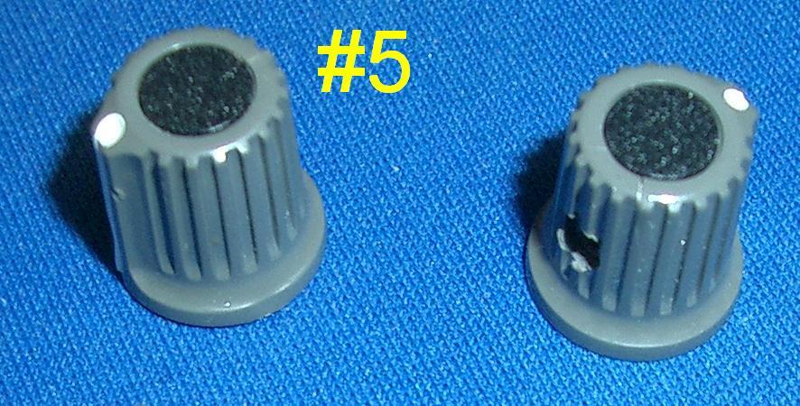 Small Gray Tektronix TEK knobs, Assorted styles, Sold in pairs