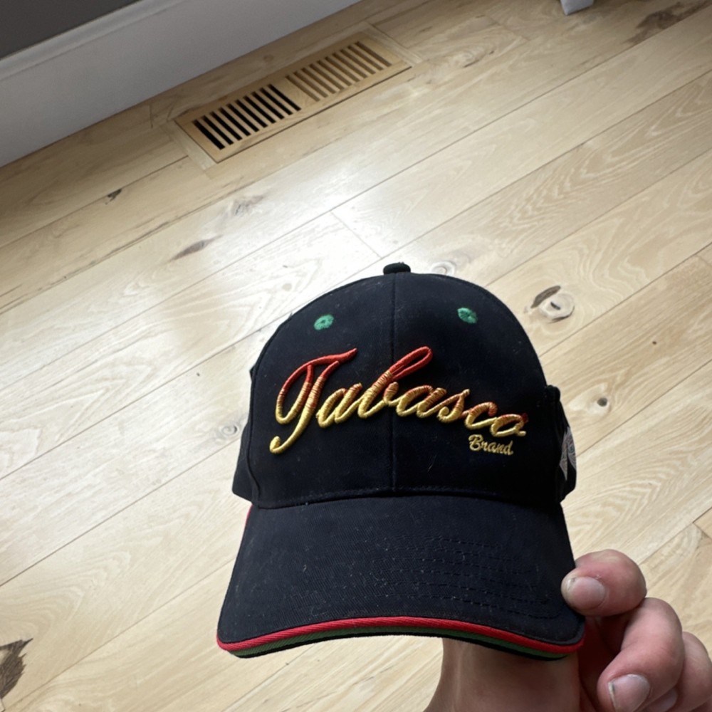 Tabasco Brand Black Adjustable Cap Embroidered Logo Restaurants Theme