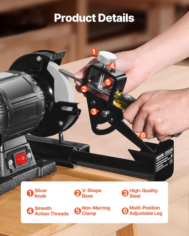 Multi-Grind Sharpening System, Vari-Grind Pro Sharpening Jig Kit for 6" & 8" Ben