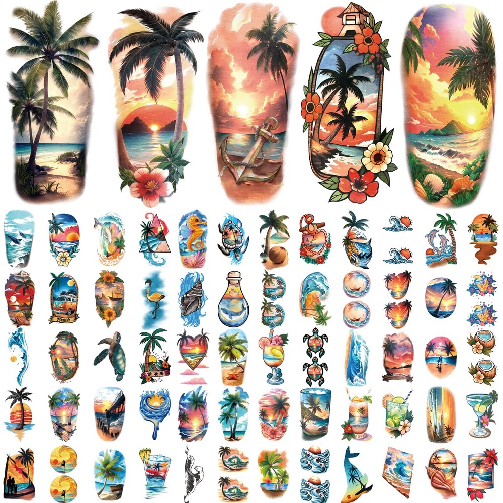77 Sheets Temporary Tattoos 17 Sheets Half Arm 60 Sheets Tiny Fake Tattoos