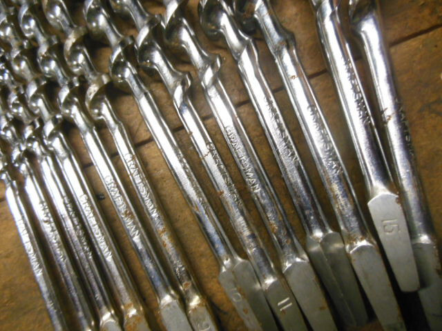 vintage Craftsman 13pc auger bit set clean solid center old boringl tool