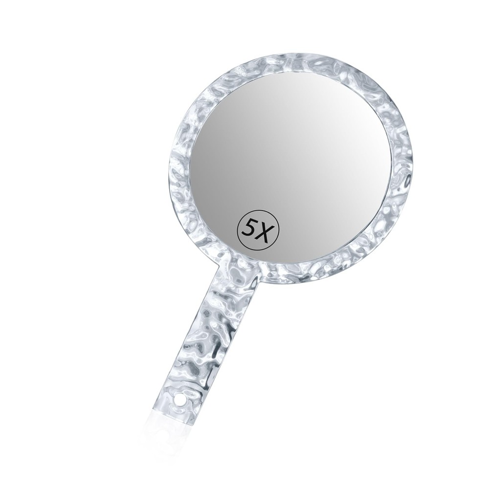 Hand Mirror,Double-Sided Handheld 1X/5X Magnifying Mirror with Handle, Handle...