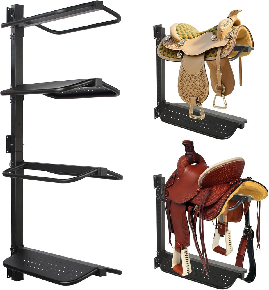 Split-Type Saddle Rack,4 Tier Heavy Duty Wall Mounted Saddle Rack,Saddle Stand D