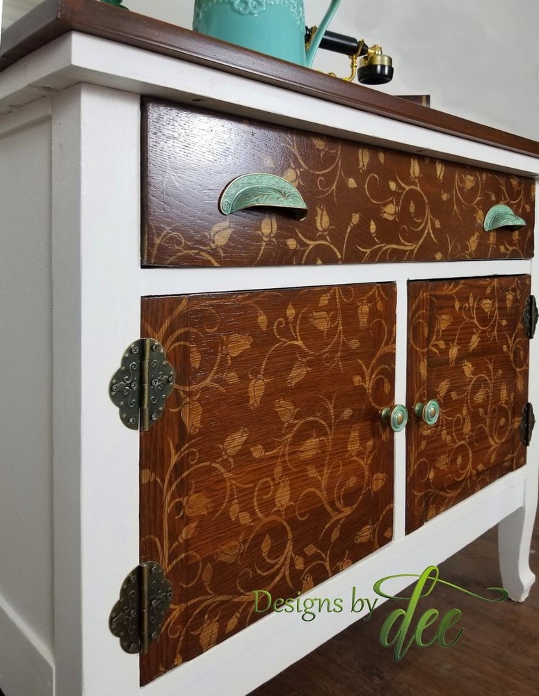 2-1/2" Baroque Scroll Work Design Cup Pull Verdigris