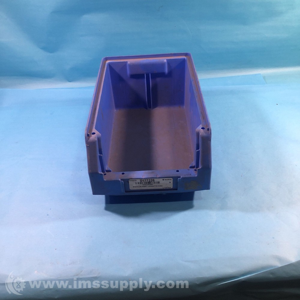 SSI Schafer LF-321-GZW Blue Stackable Plastic Storage Bins USIP