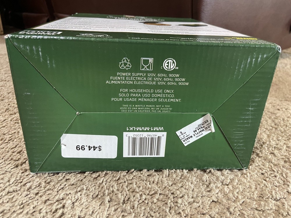 Uncanny Brands Marvel Studios Loki Waffle Maker Green Easy Clean In Box