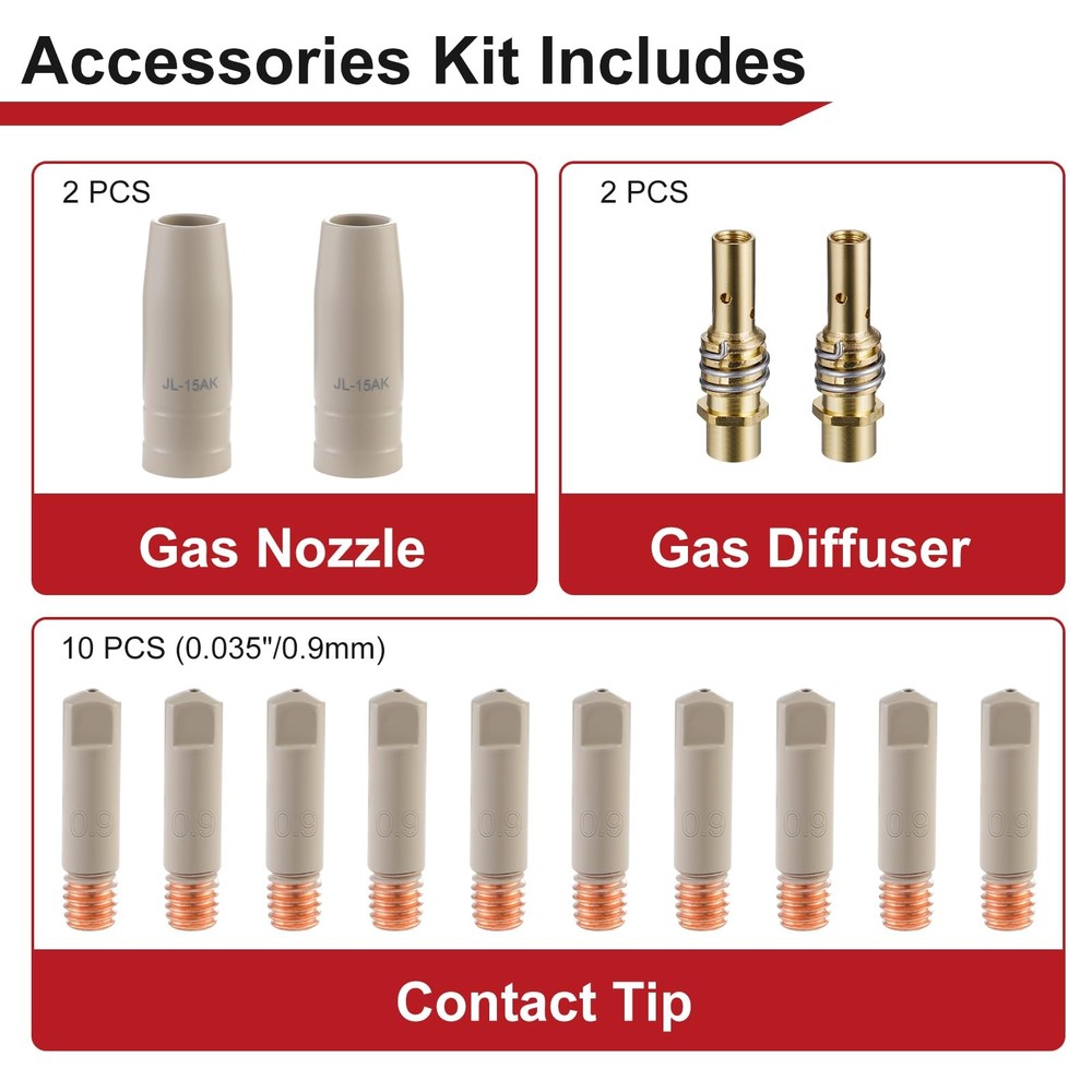 Welding Knight MIG Tips with Non-Stick Coating, coated .035" Kit