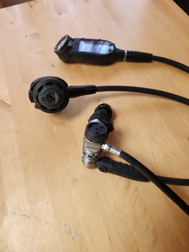 scubapro regulator and oceanic computer used three times