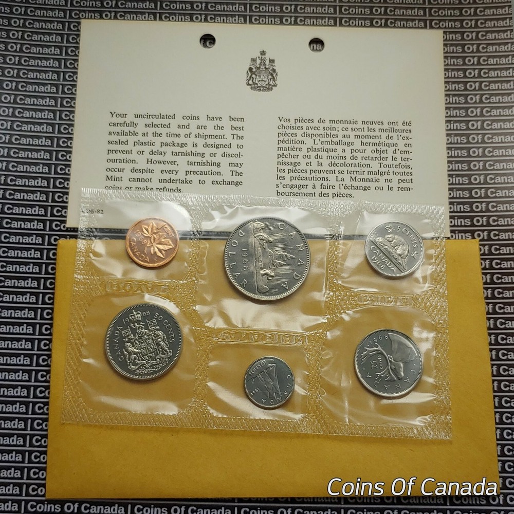 1968 Canada Prooflike 6 Coin Original Set Multiple Sets Available #coinsofcanada