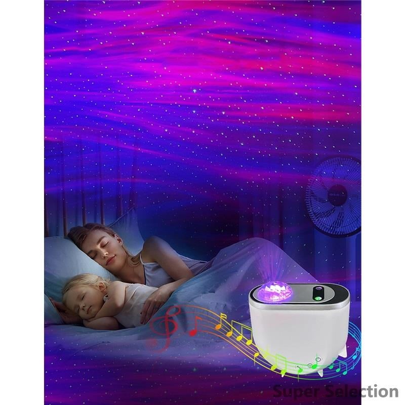 Ocean Wave Star Projector With Bluetooth Speaker, 31 Colors Galaxy Light, Remote