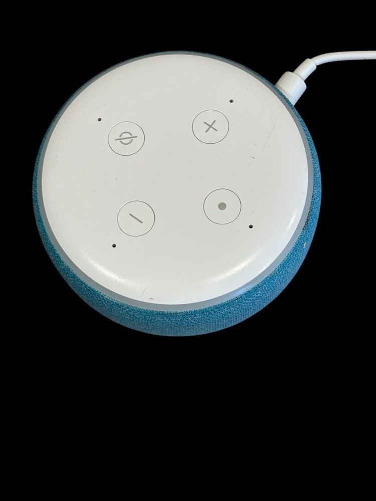 Blue Amazon Echo Dot 3rd Generation Smart Speaker  Used Tested Excellent