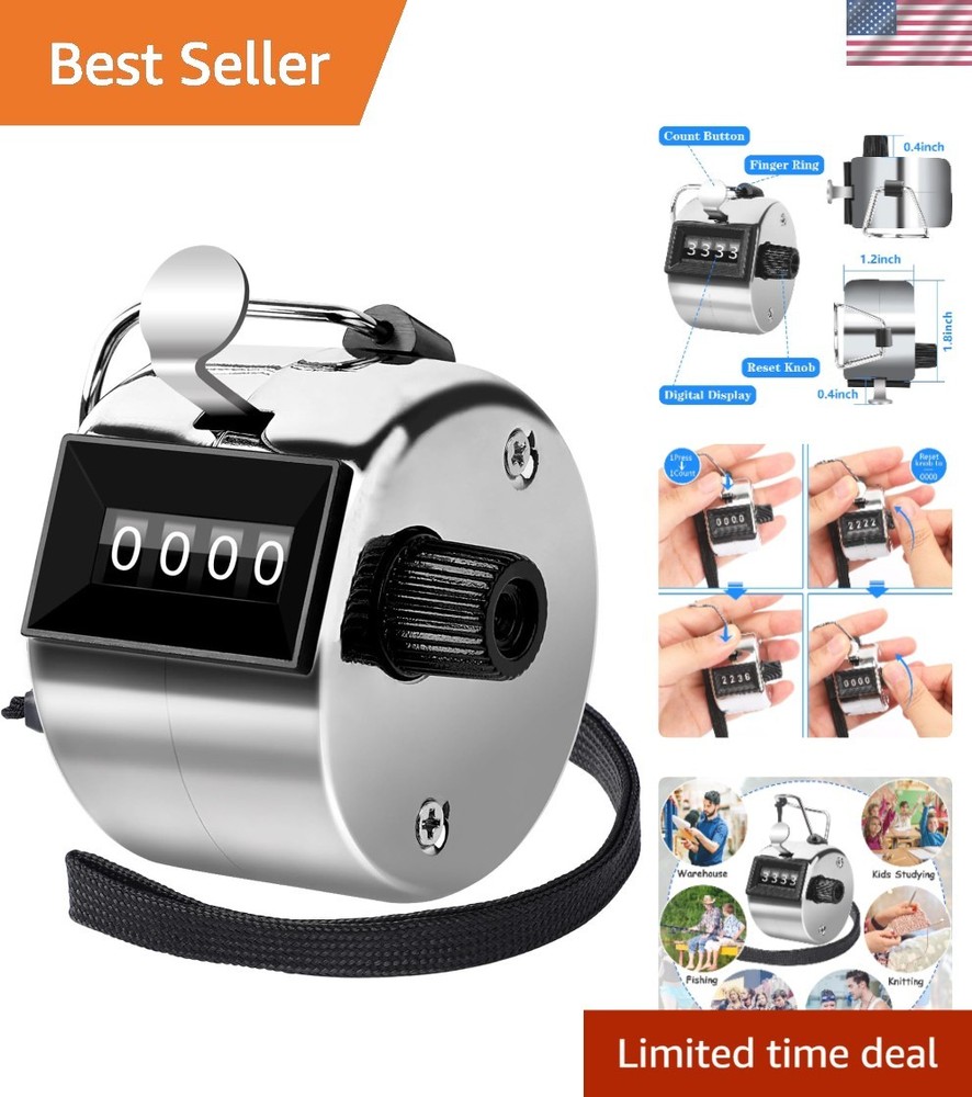 Easy-to-Use Handheld Click Counter - No Battery Needed, Accurate Counting