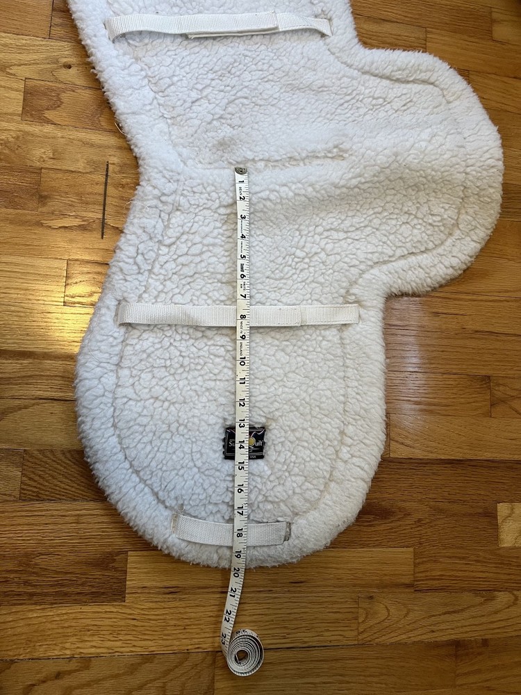 White Fitted English Saddle Pad - Toklat