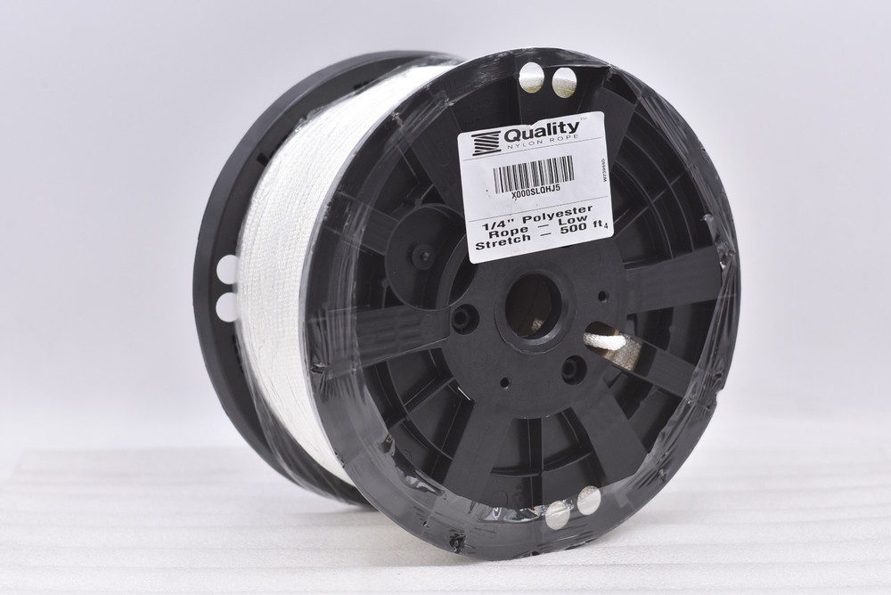 Quality Nylon Rope 1/4" Polyester Low Stretch 500ft