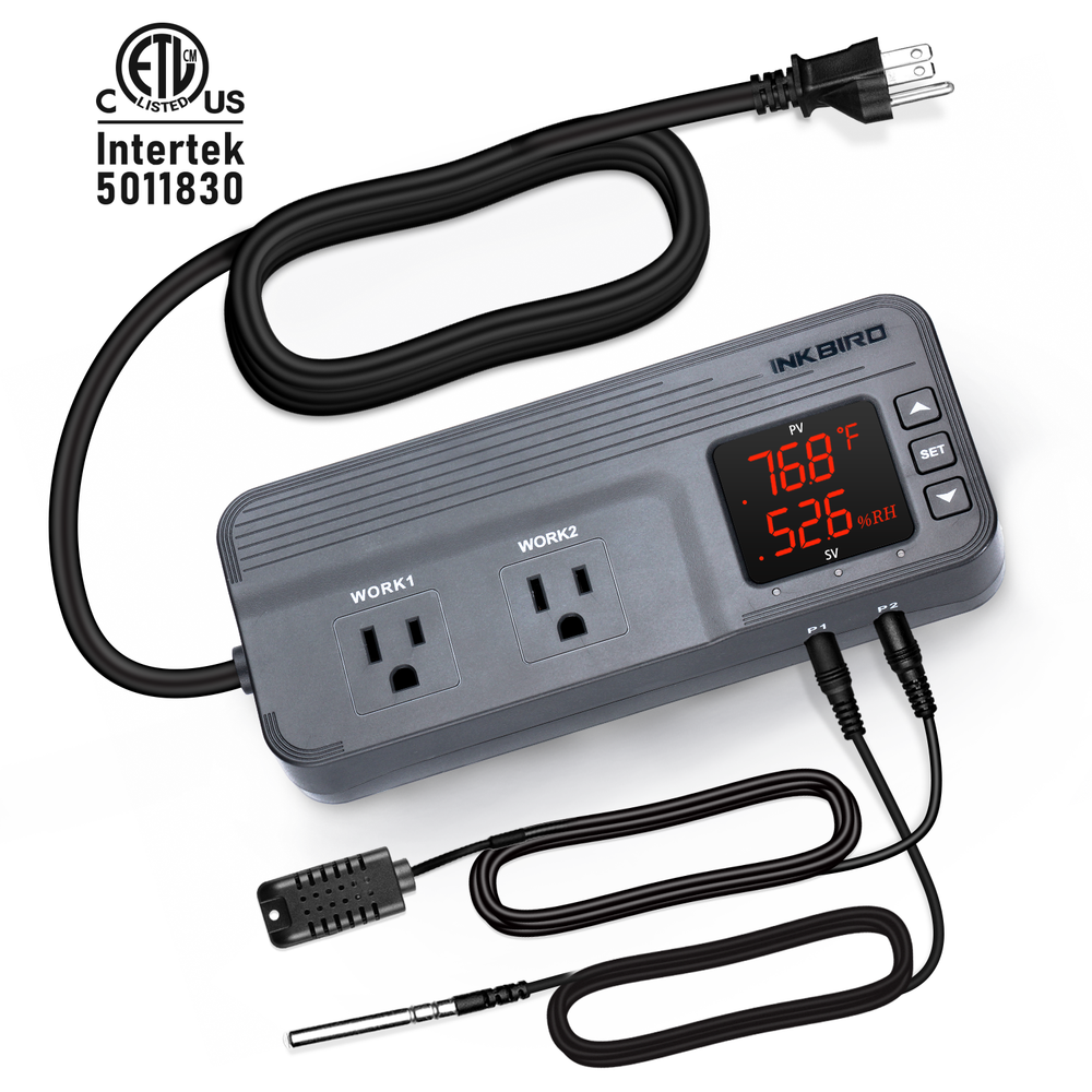 Inkbird Temperature Humidity Controller Heating Smart Thermostat Hydroponics 15A