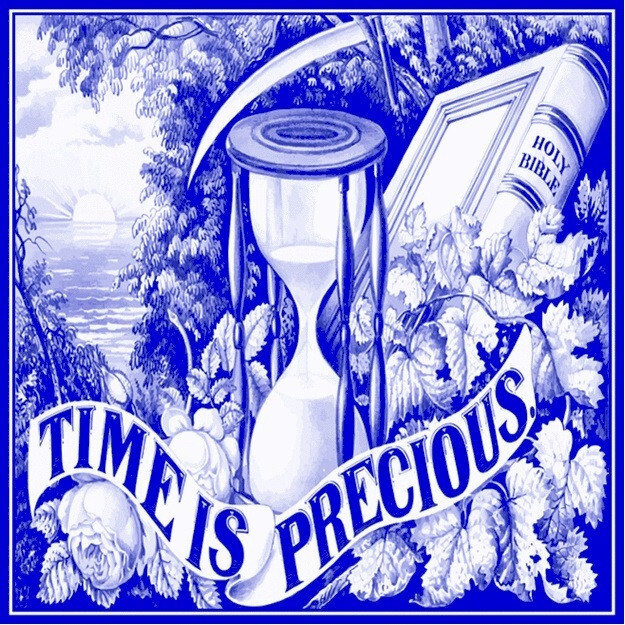30 Custom Blue Precious Time Art Personalized Address Labels