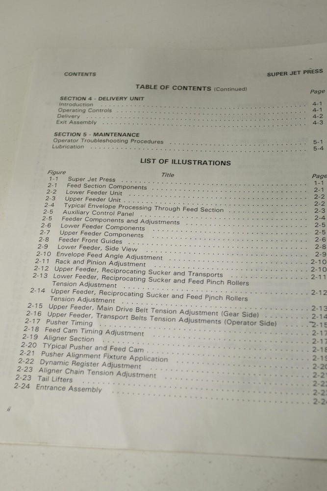 Halm SUPER Jet Press Operation Manual