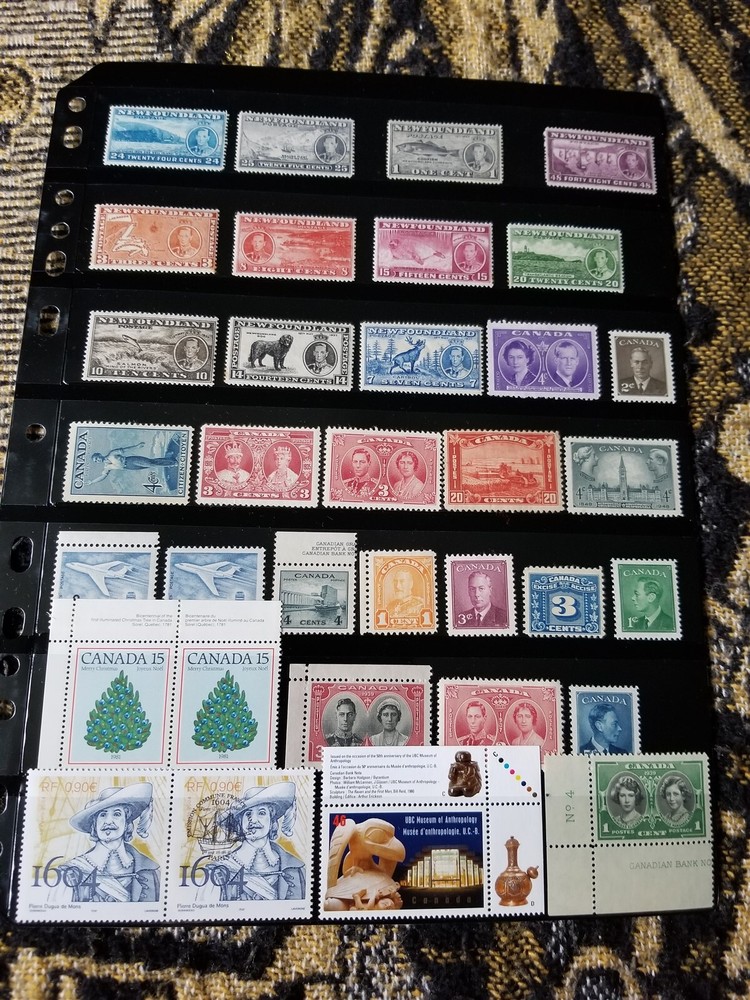 British Colonies Stamp Collection - Canada & Newfoundland - Mint Hinged - E121