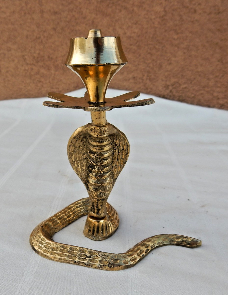 EIGHT NOS COBRA SNAKE Solid Brass Incense Burners, Send Offer
