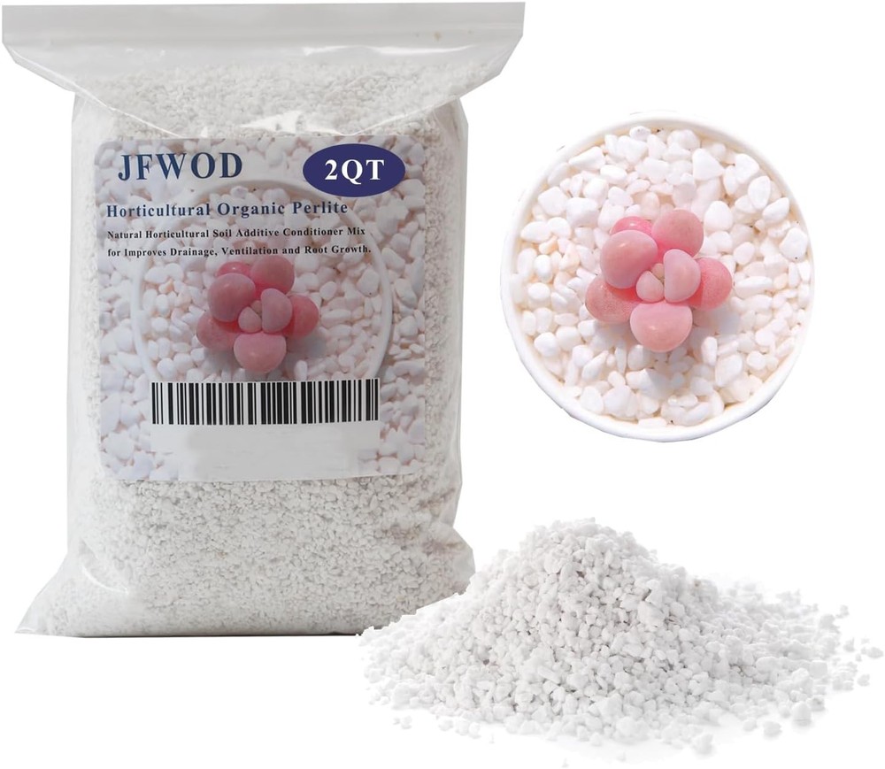 2 Quart Organic Perlite Horticultural Soil Amendment for Plants and Enhanced Dra