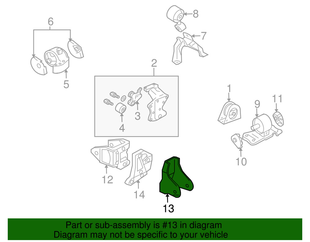 Genuine Mitsubishi Trans Mount Bracket MD759723