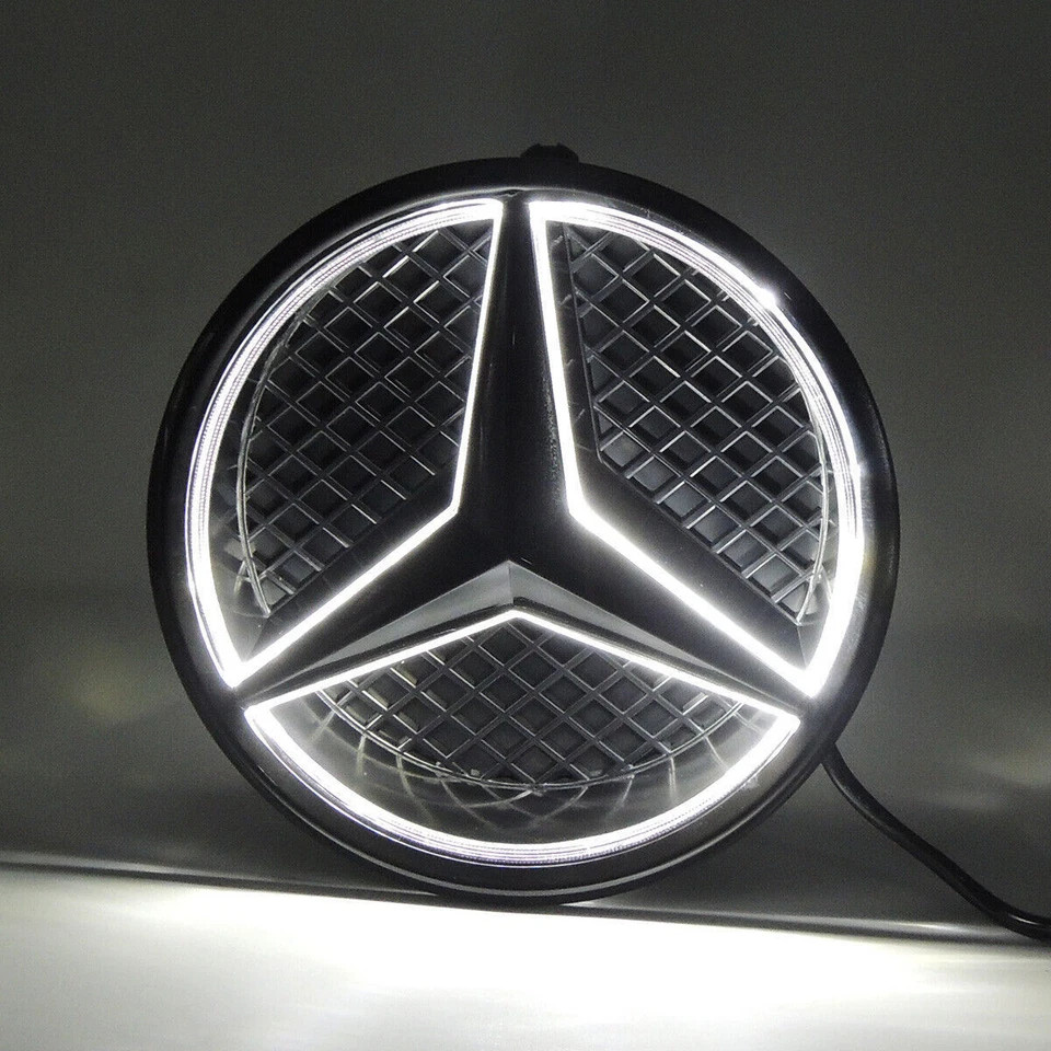 Front Emblem Grille Star Led Light Badge Logo For Mercedes-Benz W204 C300 GLK300