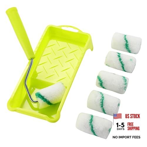 Paint Roller,High-Density Fabric Roller with Frame,Tray,Mini Paint Roller