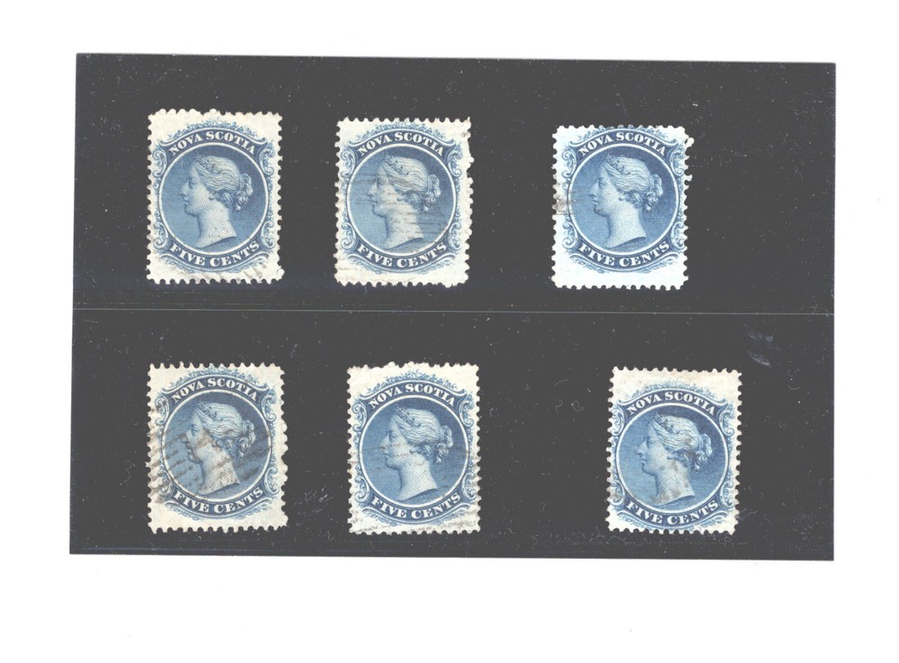 Nova  Scotia   #10   6  stamps   used   nice
