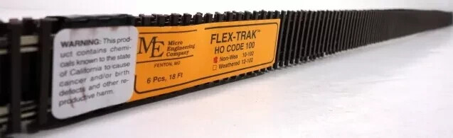 Micro Engineering ~ HO Scale ~ Code 55 ~ Flex Track ~ 3' ~ 6 Pieces ~ 10-108