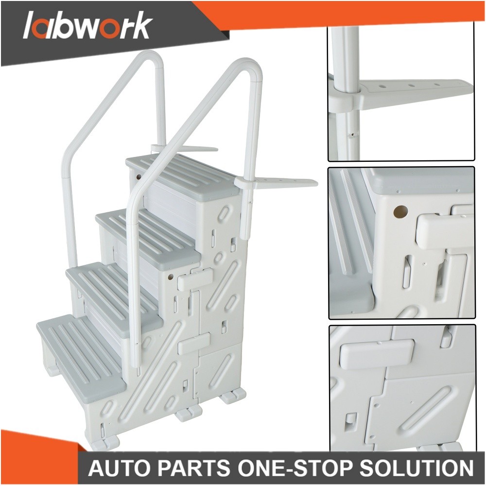 Labwork 4 Step Above Ground Swimming Pool Step Ladder Heavy Duty System Entry