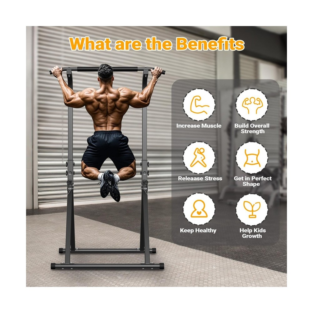 Foldable Pull Up Bar Free Standing Multi-function Power Tower D... USA FAST SHIP