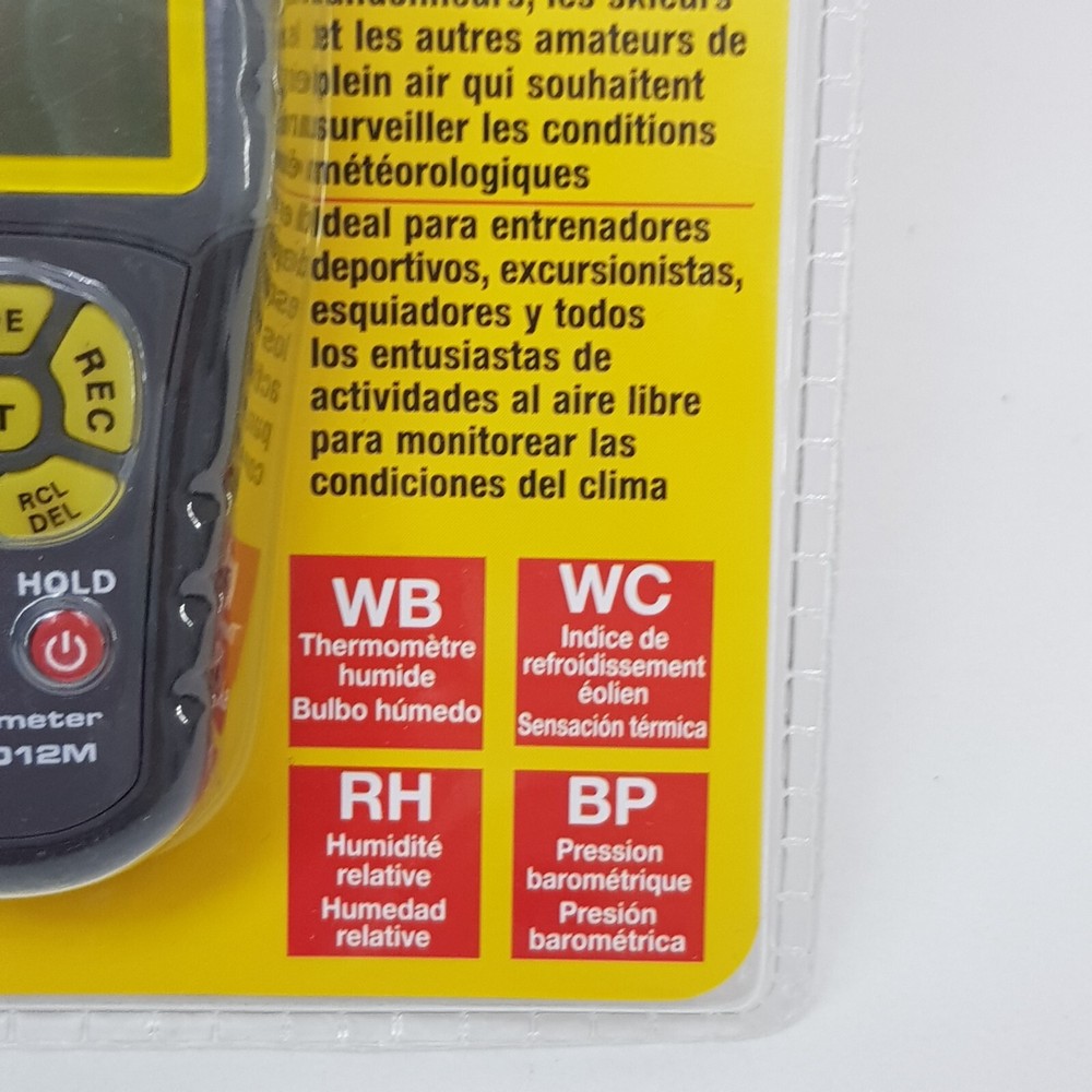 General Tools DAF3012M Environment Anemometer 9-in1 Pressure Speed Wind w/Memory
