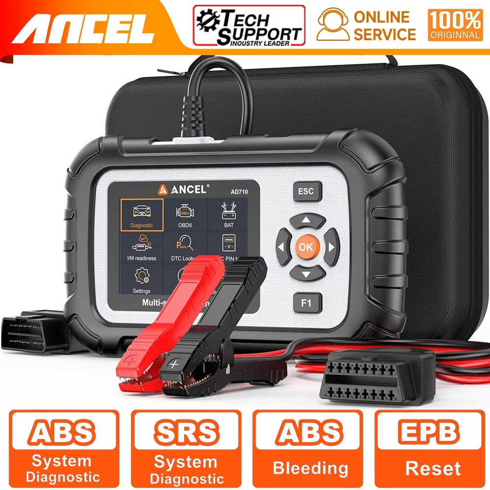 ANCEL AD710 Code Reader OBD Scan Tool ABS Bleeding EPB Reset SRS Diagnostic Tool