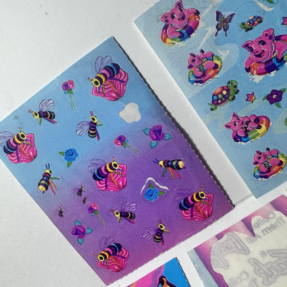 Vintage Lisa Frank Sticker Bundle Partial Sheets