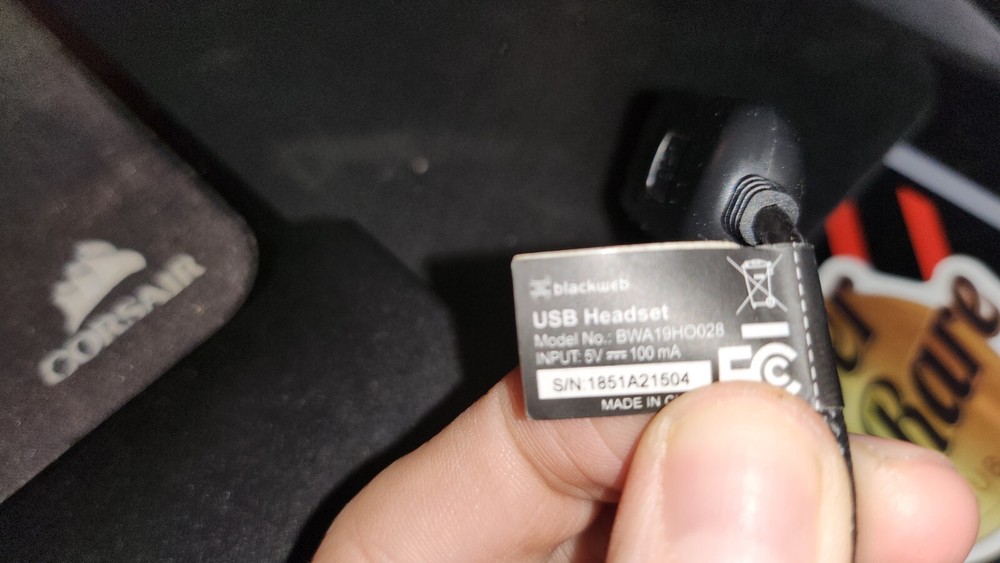 Blackweb On Ear USB Headset And Microphone Computer PC Gaming Headset