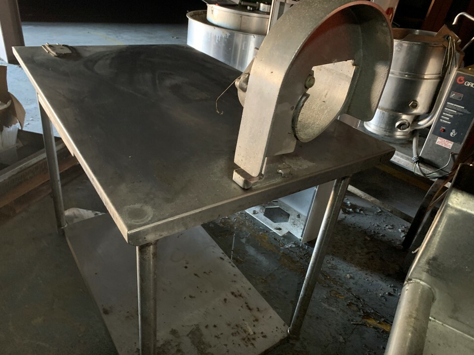 John boos Custom Cutting Table w/ SliceChief Table Mount