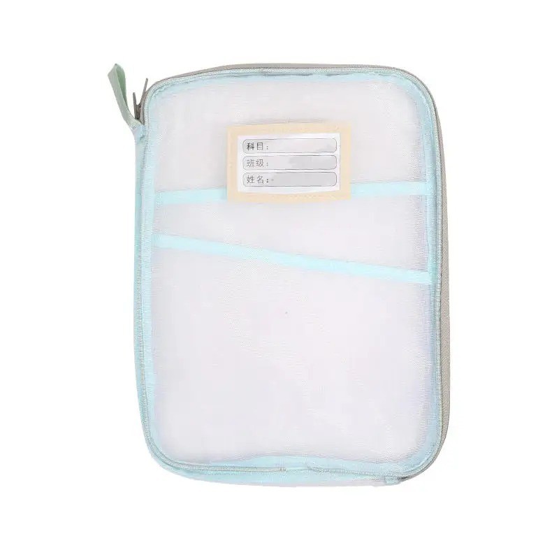 For A4 Mesh Zipper Storage Bag Multi Layer Organizer For Documents And Exams