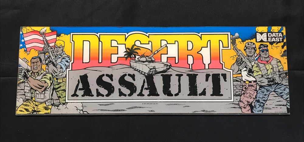 Desert Assault Plexiglass Marquee Data East