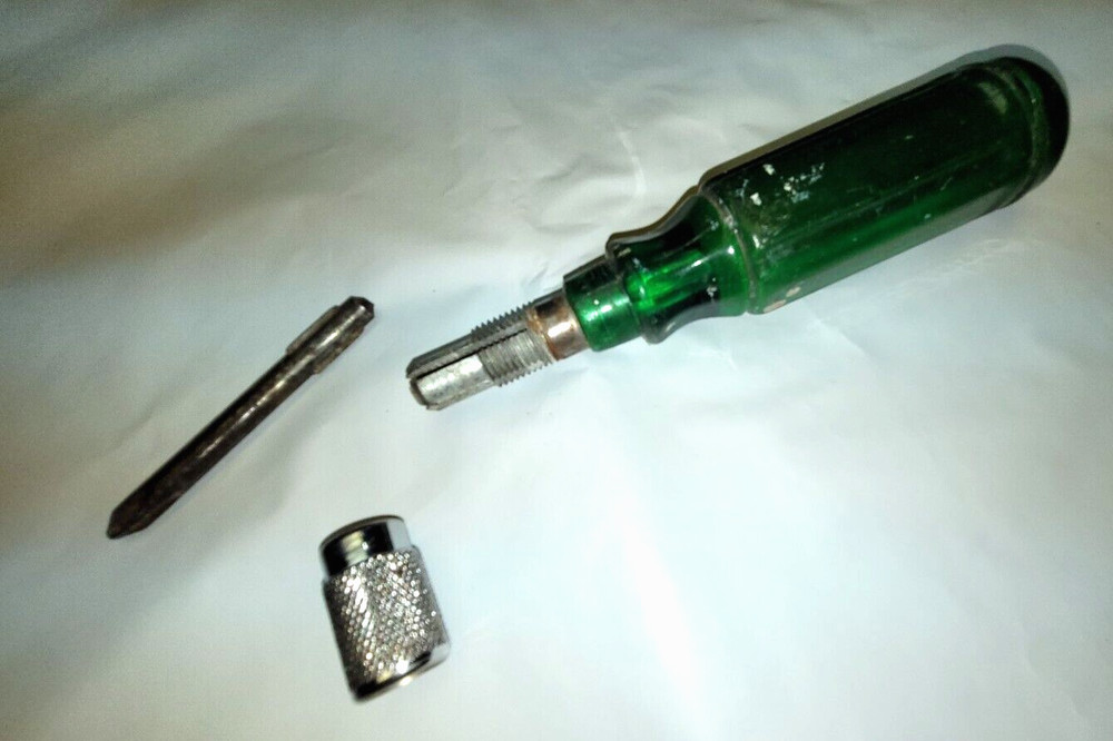 Vtg Cluthe Uni Driver Multi tool w/ Storage for Extra Bits Made in Canada 1965