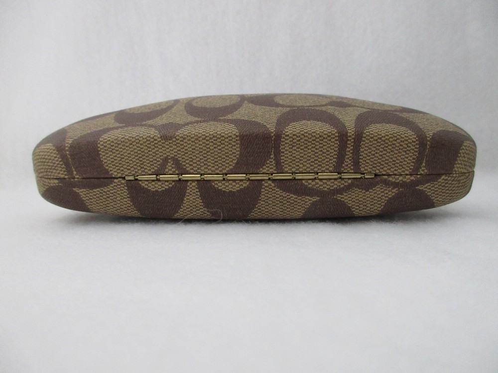 Coach Signature Monogram Clamshell Glass Case