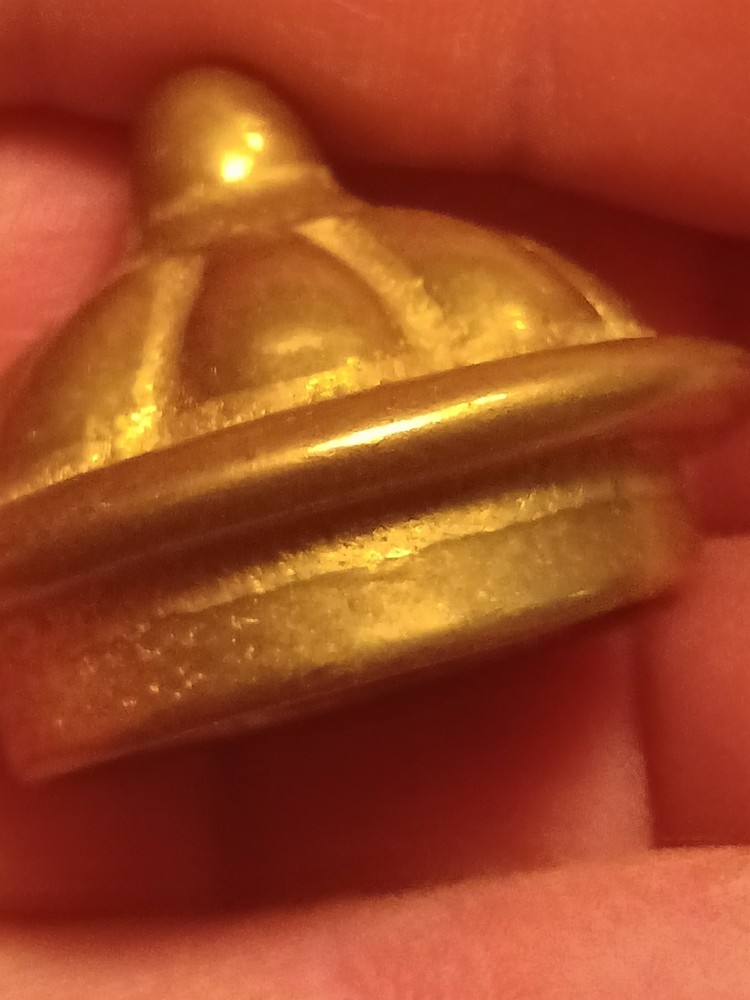 Two Vintage Solid Brass Threaded Rod Ends