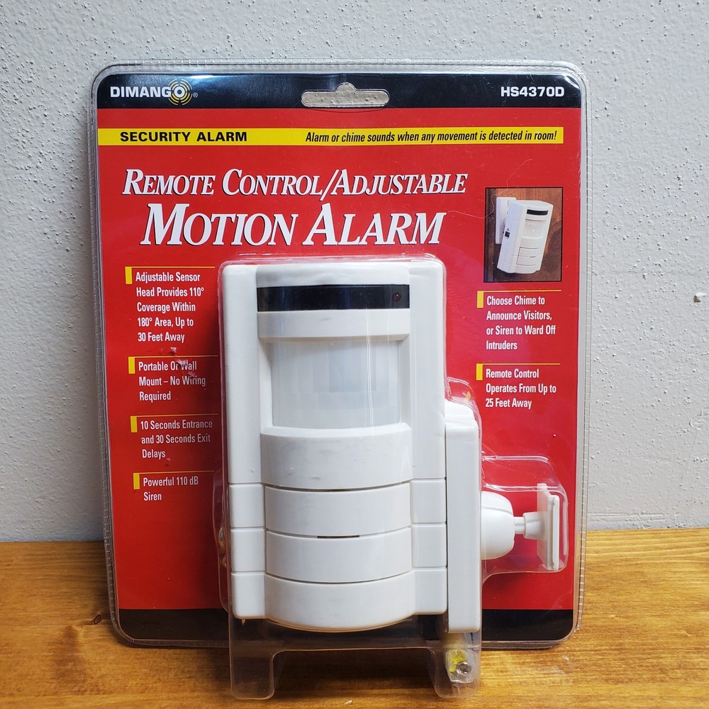 DIMANGO Wireless Remote Control Adjustable MOTION ALARM HS4370D