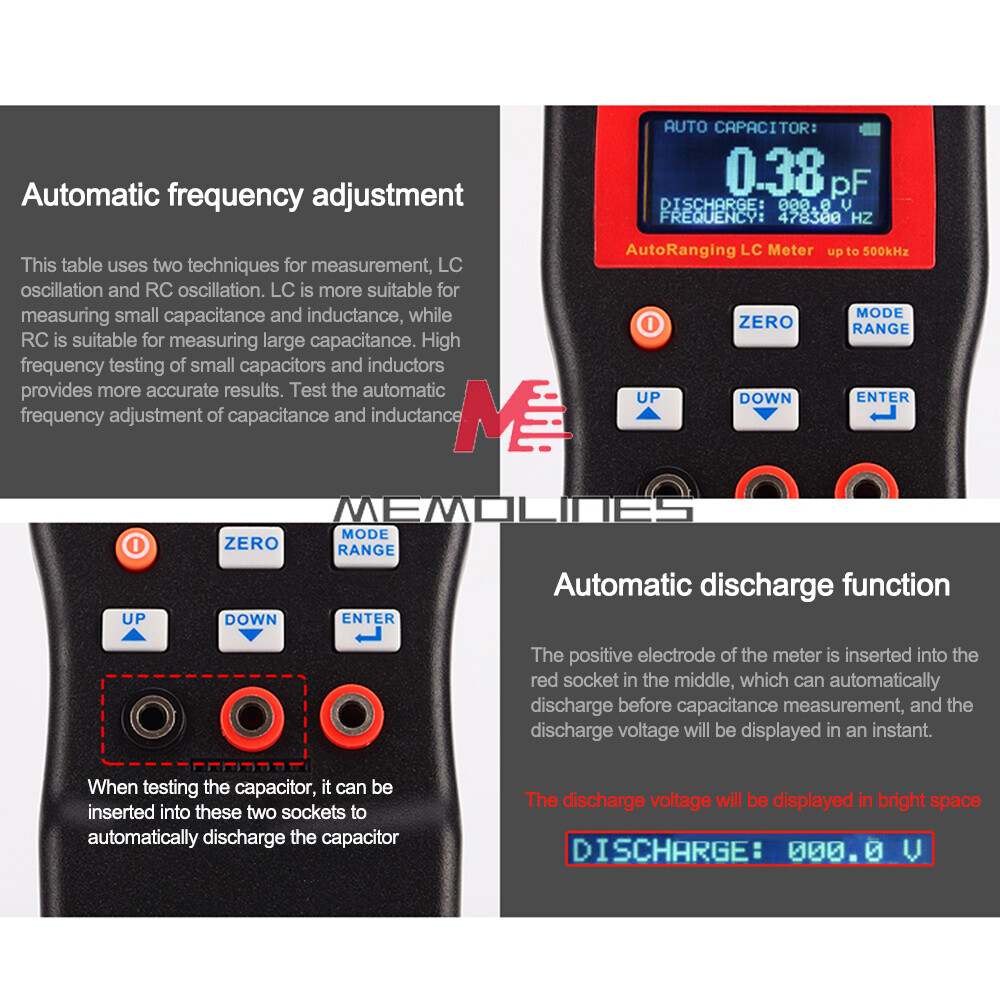 MLC500 Auto Range Capacitance Inductance Meter Digital Capacitance Tester new
